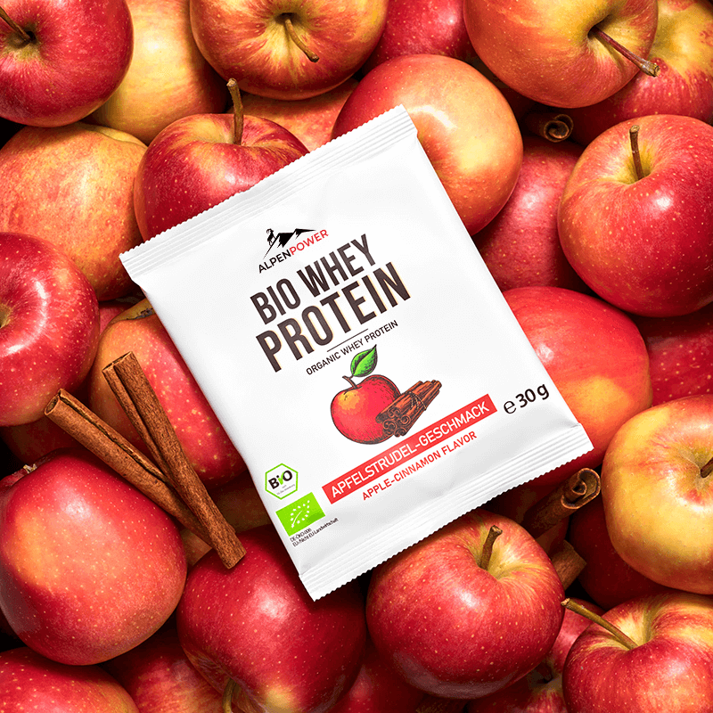 BIO Whey Protein, Apfelstrudel natürliche Zutaten & Bio-Qualität