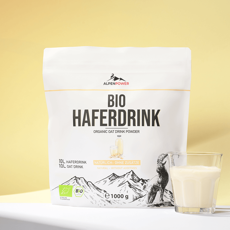 Veganes Bio Haferdrinkpulver – umweltfreundliche, natürliche Alternative zu Hafermilch, einfach anrühren