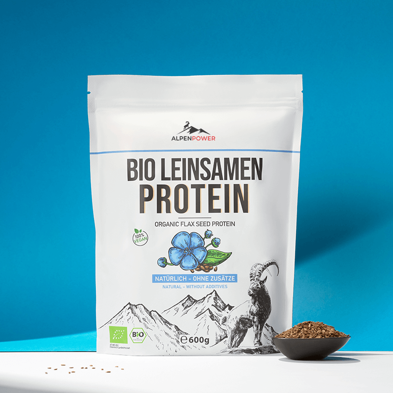 Veganes Bio Leinsamenprotein aus Österreich – feines, ballaststoffreiches Proteinpulver im Detail, natürlich & allergenfrei