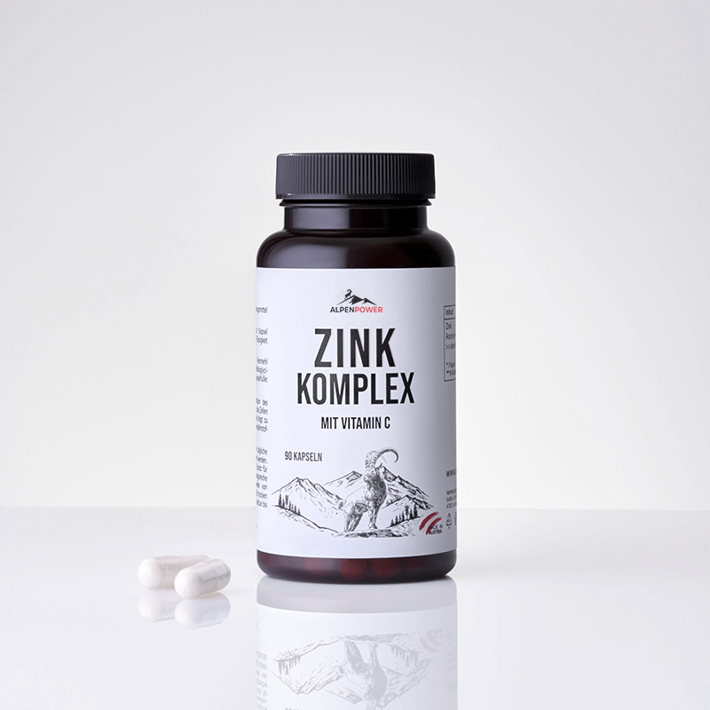 Zink Komplex Kapseln – 4 Zinkverbindungen + Vitamin C, hohe Bioverfügbarkeit