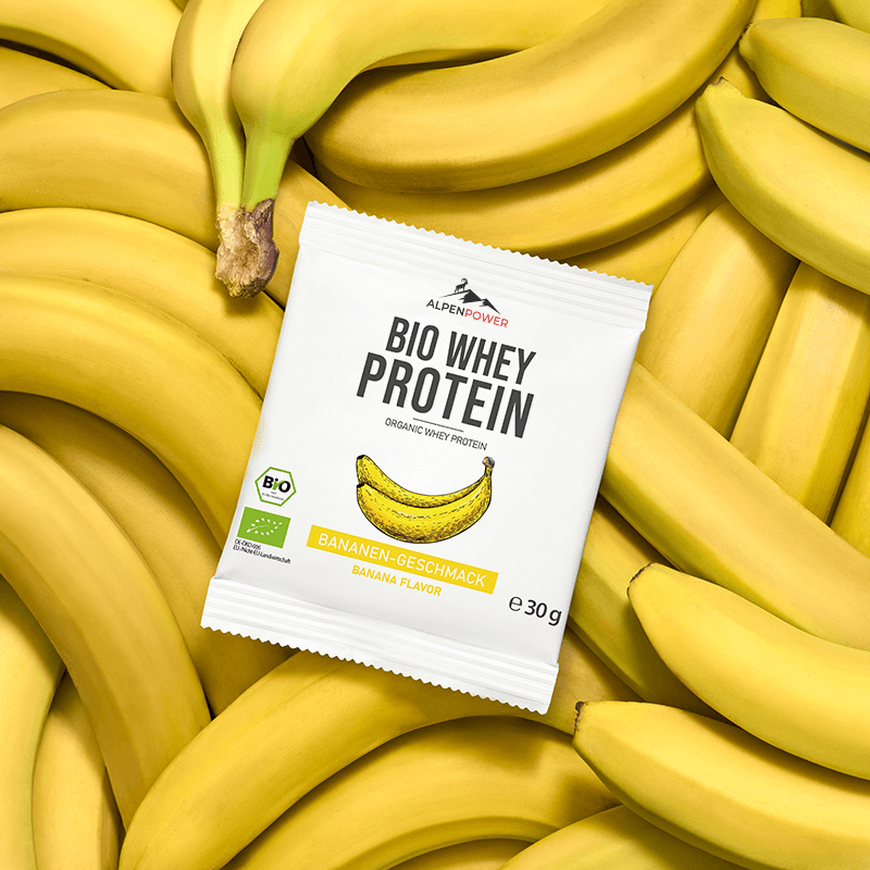 Banane Bio Whey 30 g Probierportion, natürliche Zutaten & Bio-Qualität