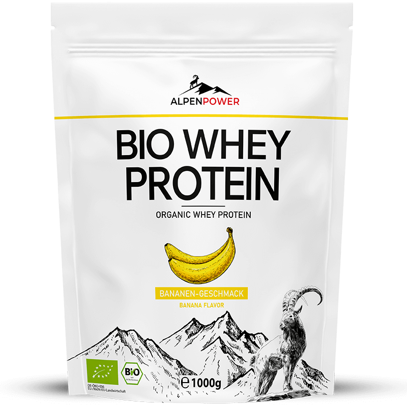 Premium Molkenprotein aus Bio-Alpenmilch – Banane, natürlich & ohne Süßstoffe 