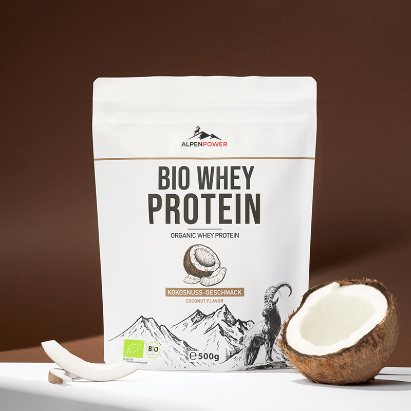 Premium Molkenprotein aus Bio-Alpenmilch Kokosnuss, natürlich & ohne Süßstoffe