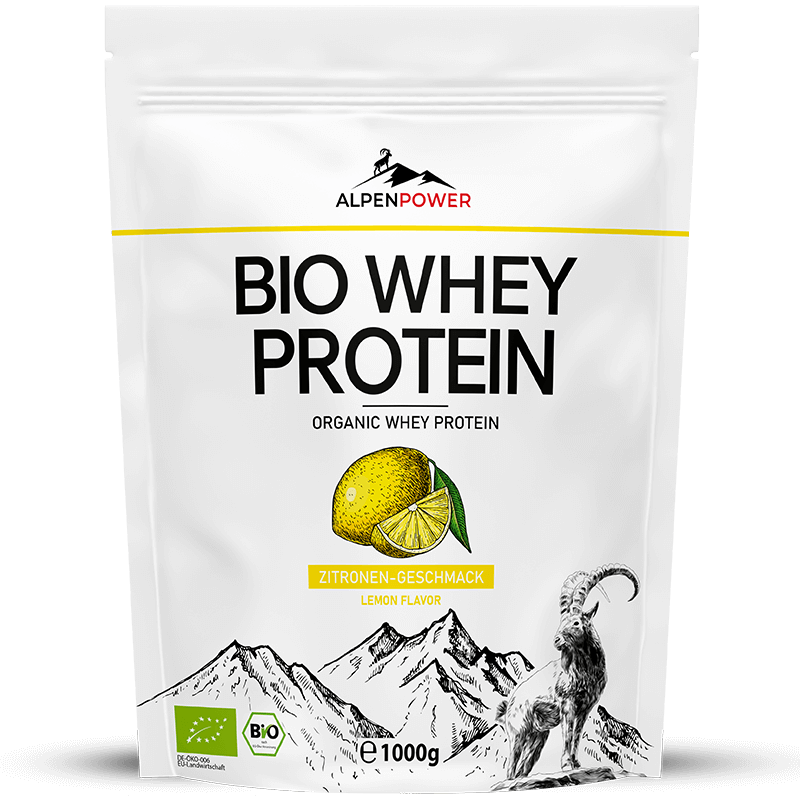 Bio Whey Protein Zitrone – Premium Molkenprotein aus Bio-Alpenmilch 