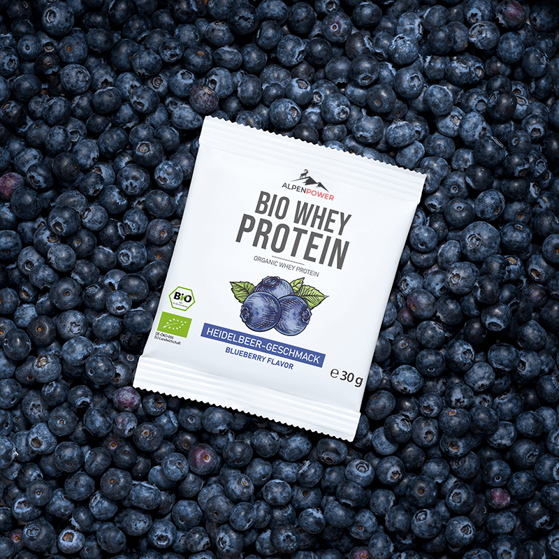 Heidelbeere Bio Whey 30 g Probierportion, natürliche Zutaten & Bio-Qualität