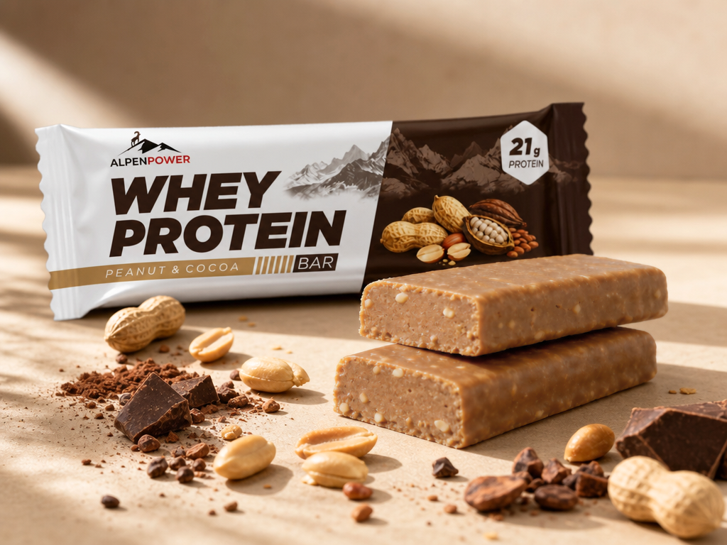 AlpenPower Whey Protein Bar – Erdnuss & Kakao